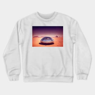 UFO lands in the desert Crewneck Sweatshirt